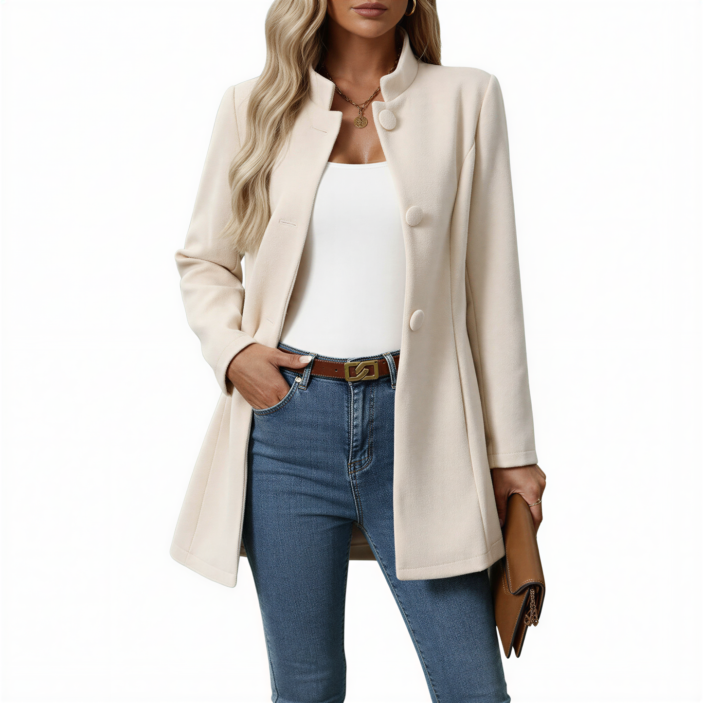 Hallie | Women's Button-Down A-Line Coat