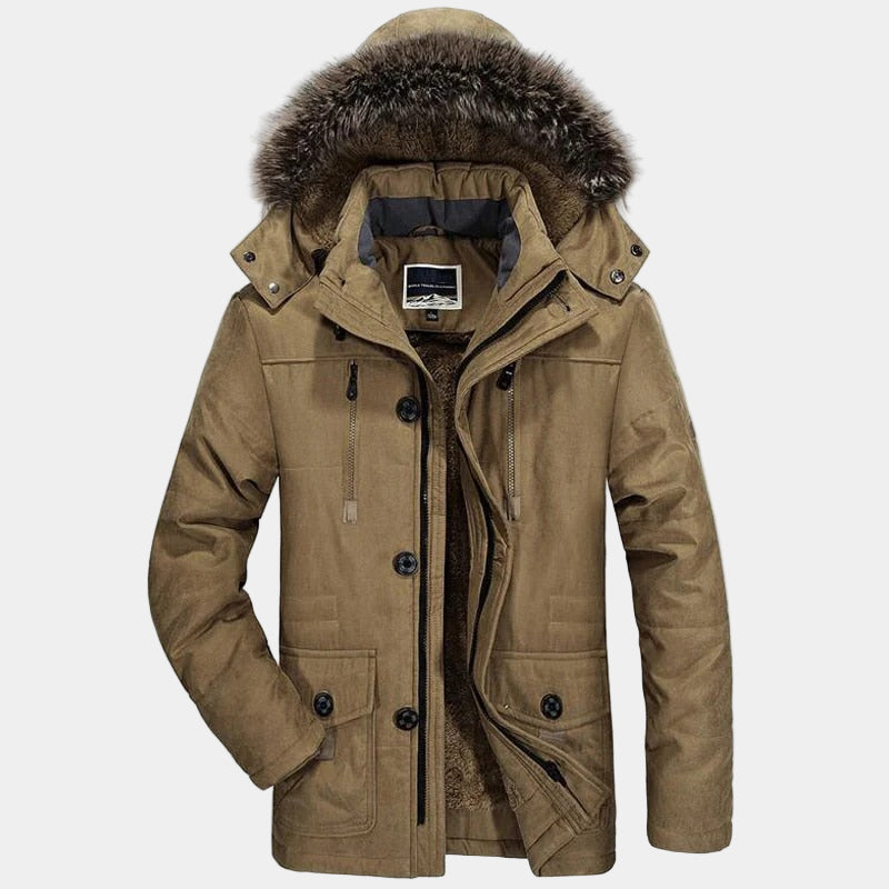 Men’s Winter Parka Jacket with Fur Collar – Warm, Durable & Timeless Style